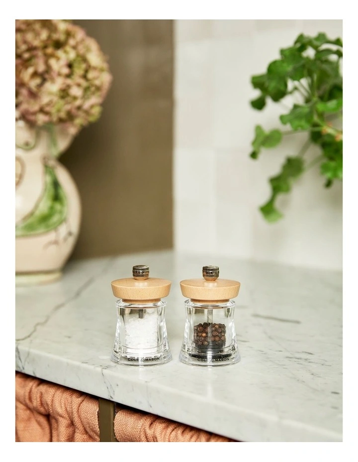 Cole & Mason Holborn Natural Beech Salt Mill 95mm image 5