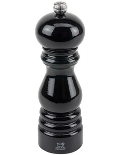 Salt Mill 18cm in Lacquered Black Beechwood