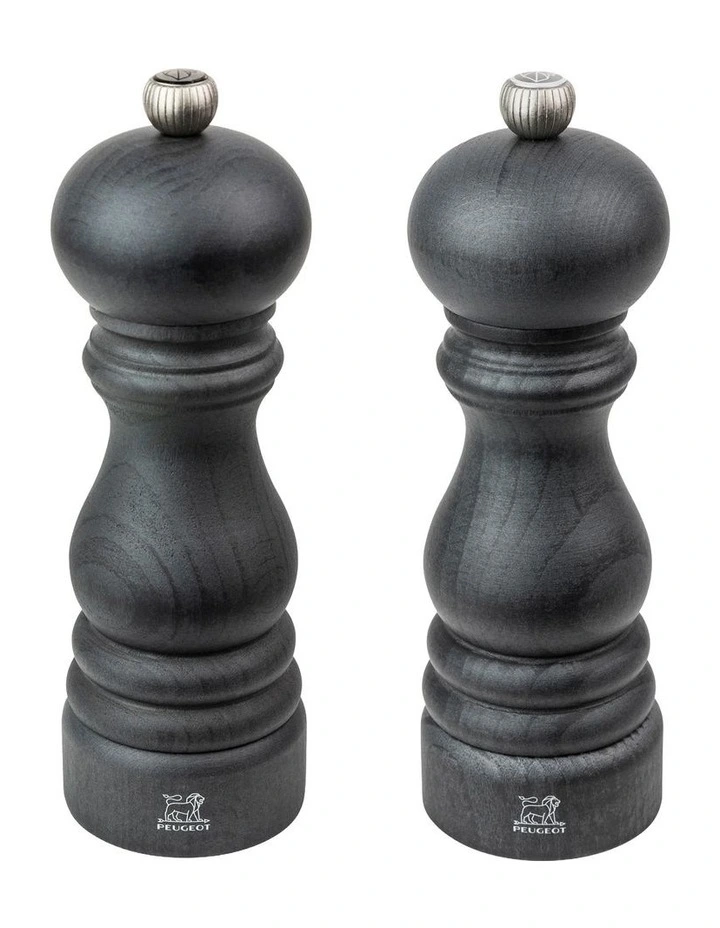 Duo Pepper And Salt Mill in Graphite Beechwood 18cm image 1
