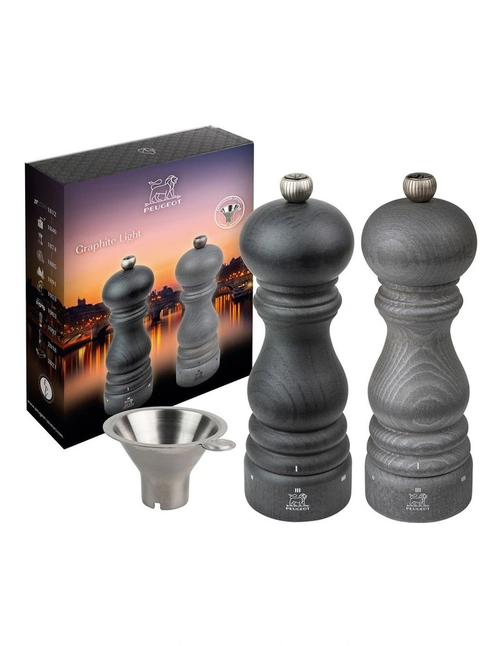 U Select Duo Pepper & Salt Mill 18cm in Graphite Beechwood image 1