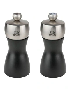 Salt And Pepper Mills Duo 12cm in Black