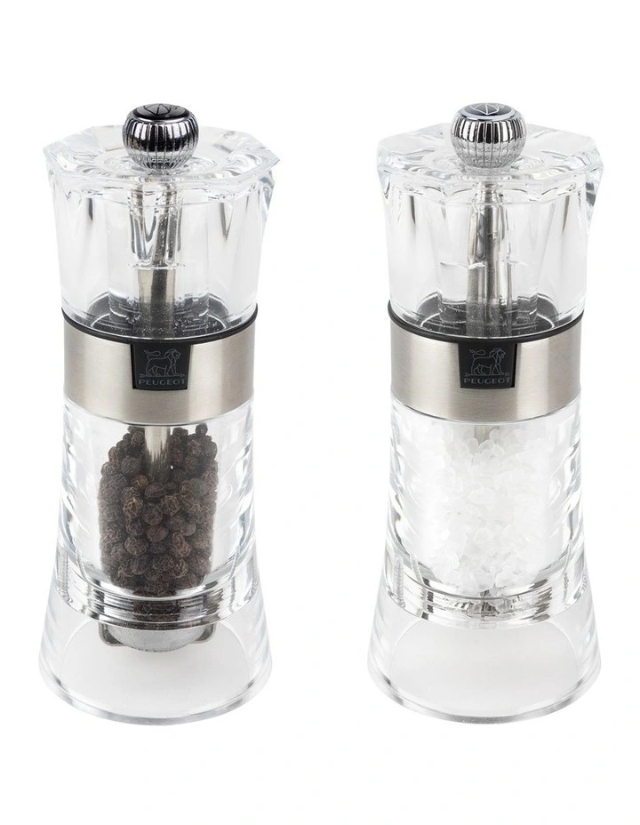 Wet Salt And Pepper Mills Duo 14cm in Clear image 1