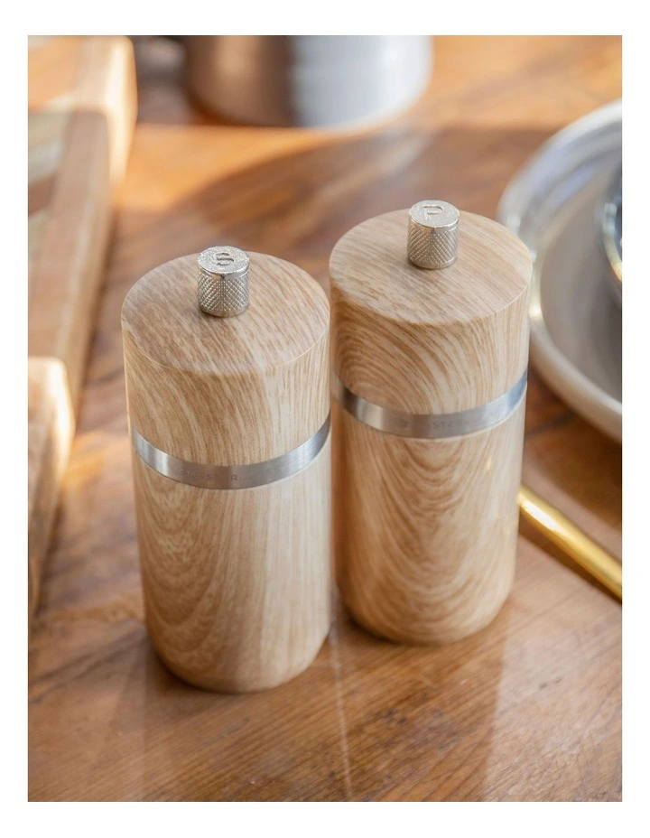 Salt and Pepper Mill Beech 12cm in Natural image 5