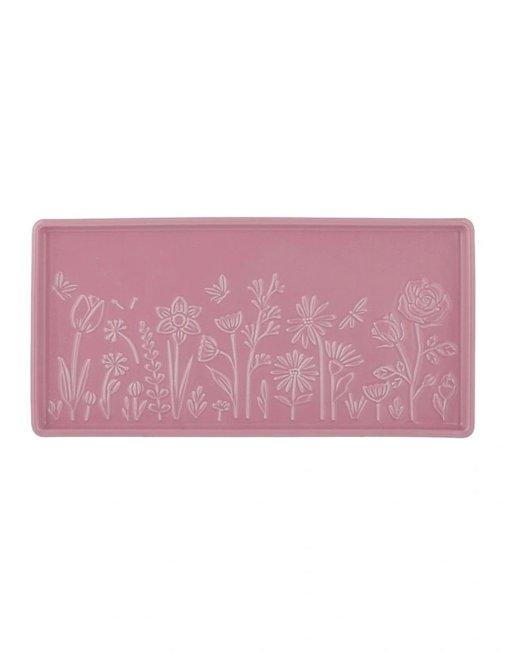 The Meadow Rectangle Platter 30 x 15 x 2cm in Pink image 1