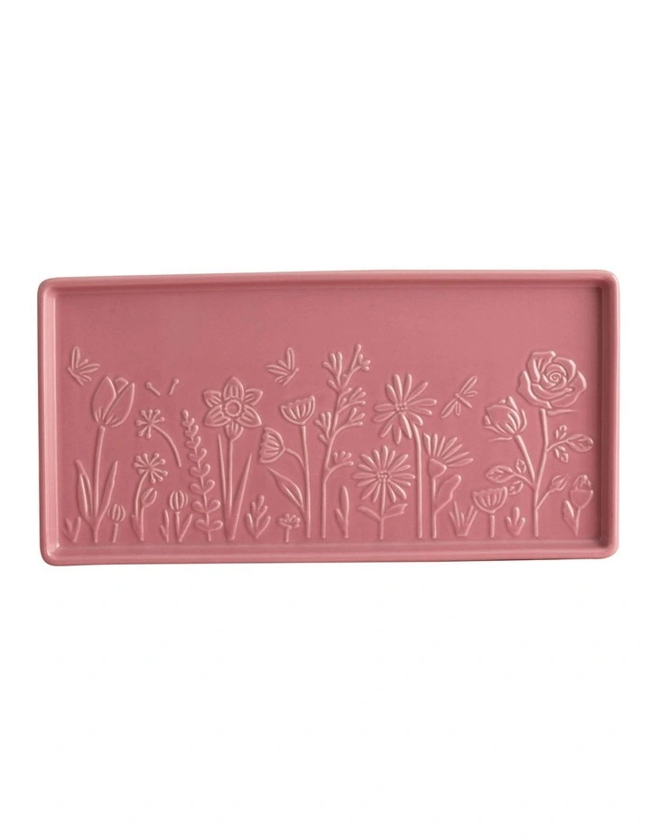 The Meadow Rectangle Platter 30 x 15 x 2cm in Pink image 1