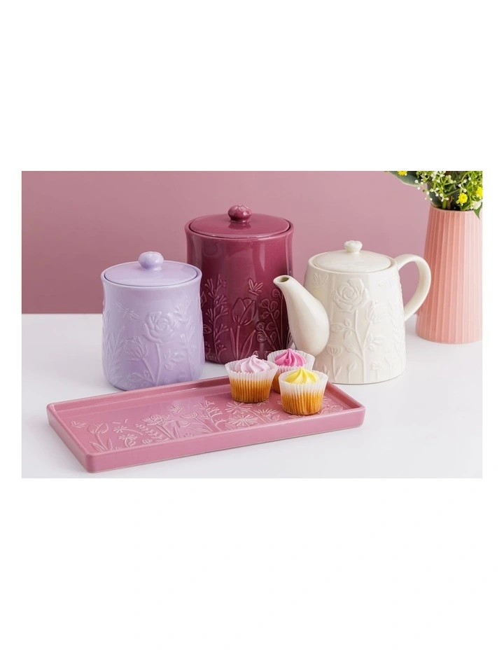 The Meadow Rectangle Platter 30 x 15 x 2cm in Pink image 2