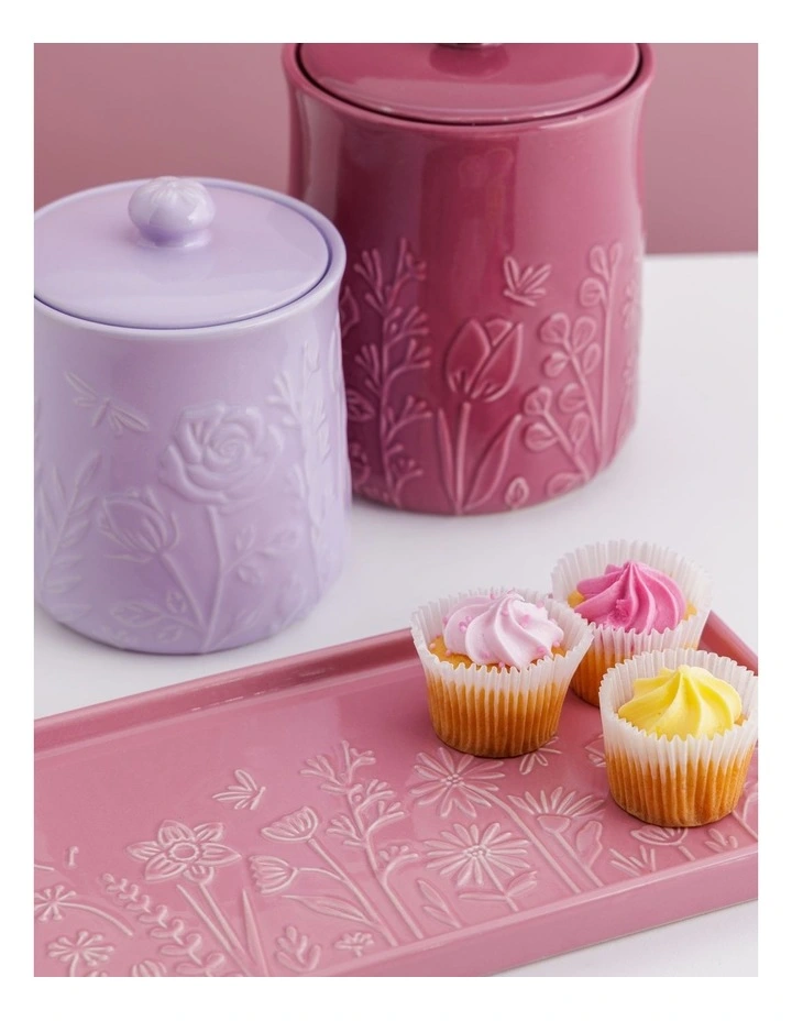 The Meadow Rectangle Platter 30 x 15 x 2cm in Pink image 4