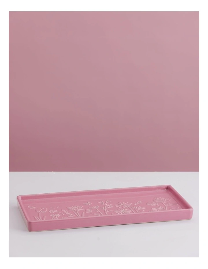 The Meadow Rectangle Platter 30 x 15 x 2cm in Pink image 5