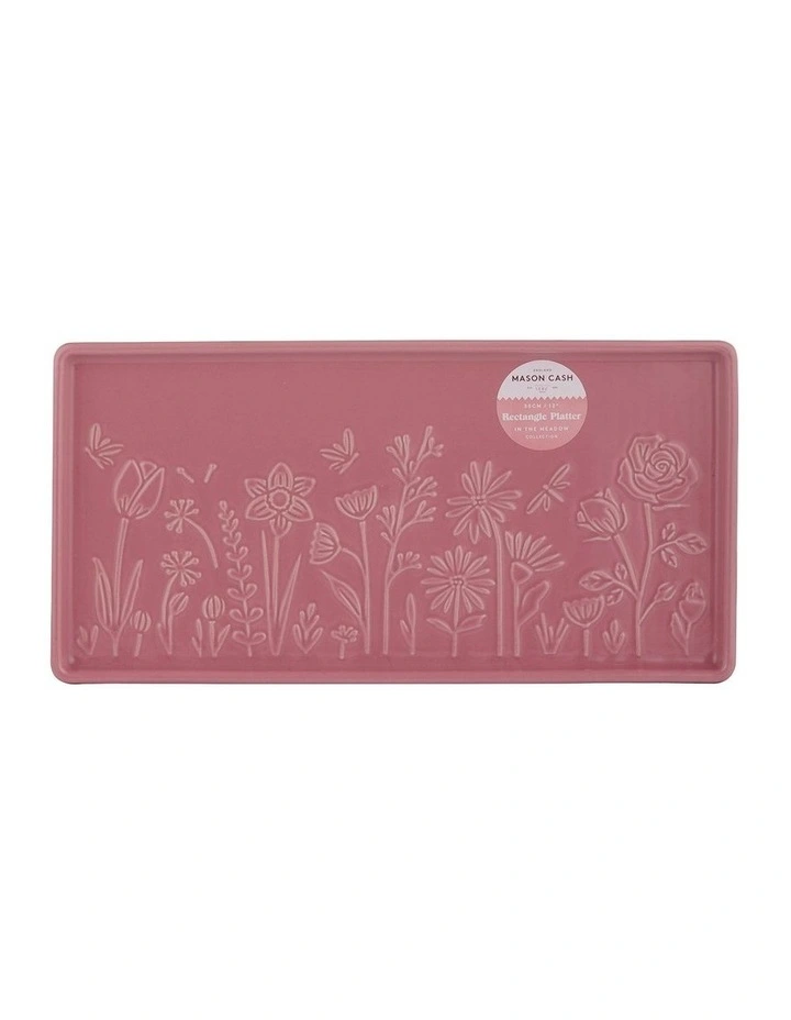 The Meadow Rectangle Platter 30 x 15 x 2cm in Pink image 7