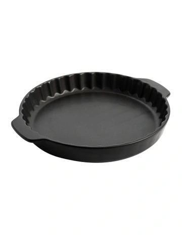 Stoneware Pie Dish in Black