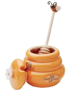 Bee Mini Honey Jar in Orange