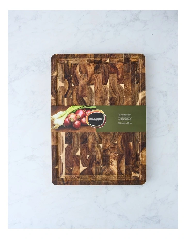 End Grain Cutting Board with Juice Groove 50.5x36x3.3cm image 5