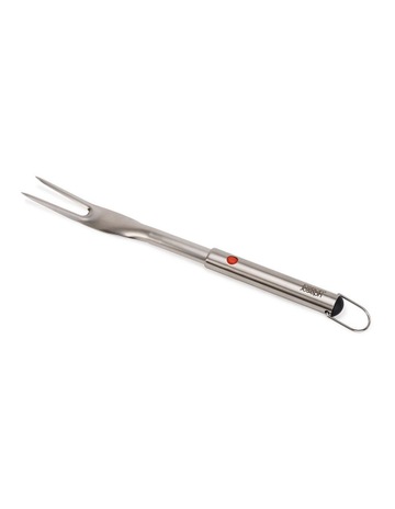 GrillOut BBQ Fork with Retractable Head in Stainless Steel