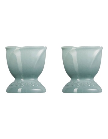 La Jardin Tulip Egg Cups Set 2 Piece in Sea Salt