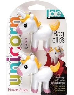 Unicorn Bag Clips in White
