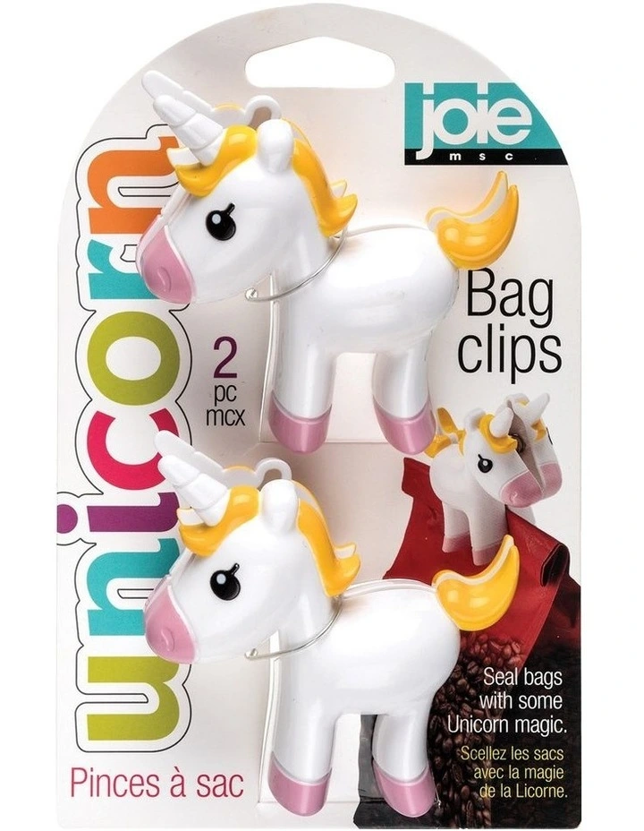 Unicorn Bag Clips in White image 1
