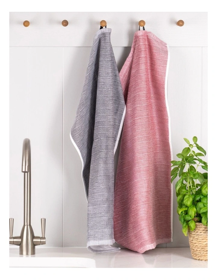 Tea Towel 2 Pack in Multi image 2