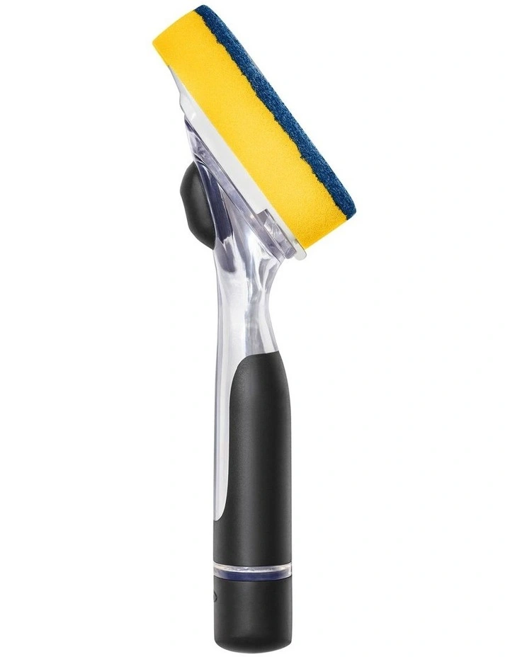 Soap Dispensing Dish Scrub in Black image 1