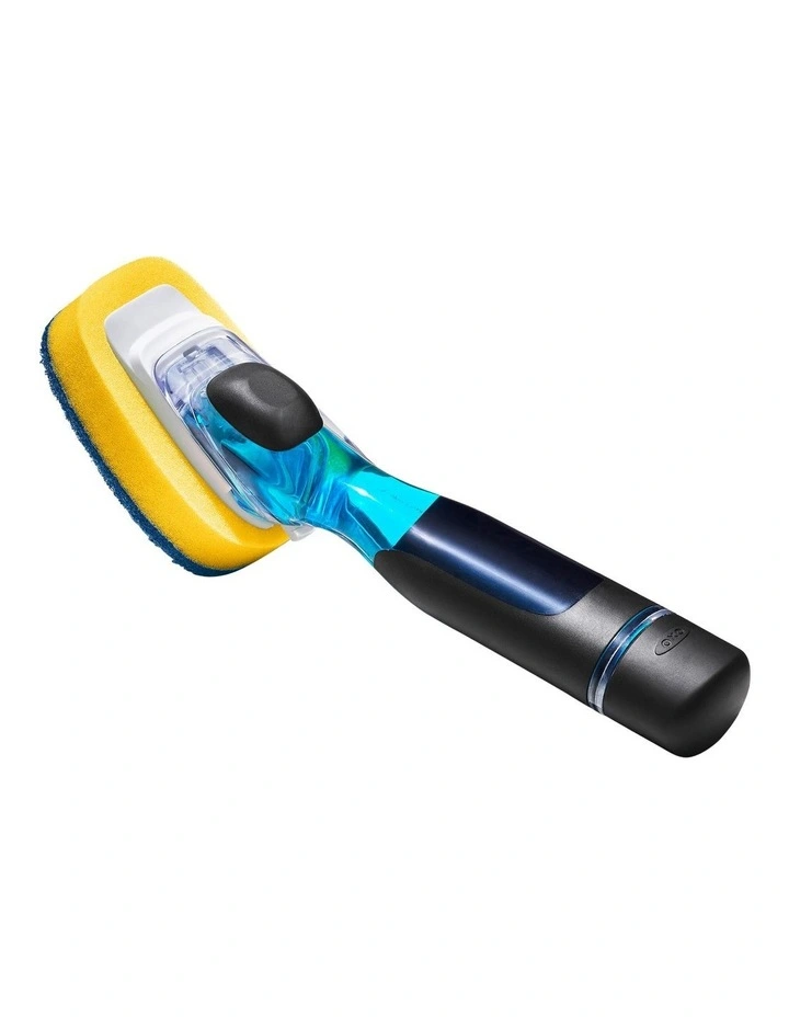 Soap Dispensing Dish Scrub in Black image 2