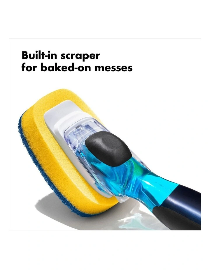Soap Dispensing Dish Scrub in Black image 4