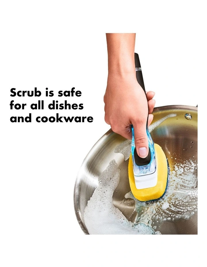 Soap Dispensing Dish Scrub in Black image 6