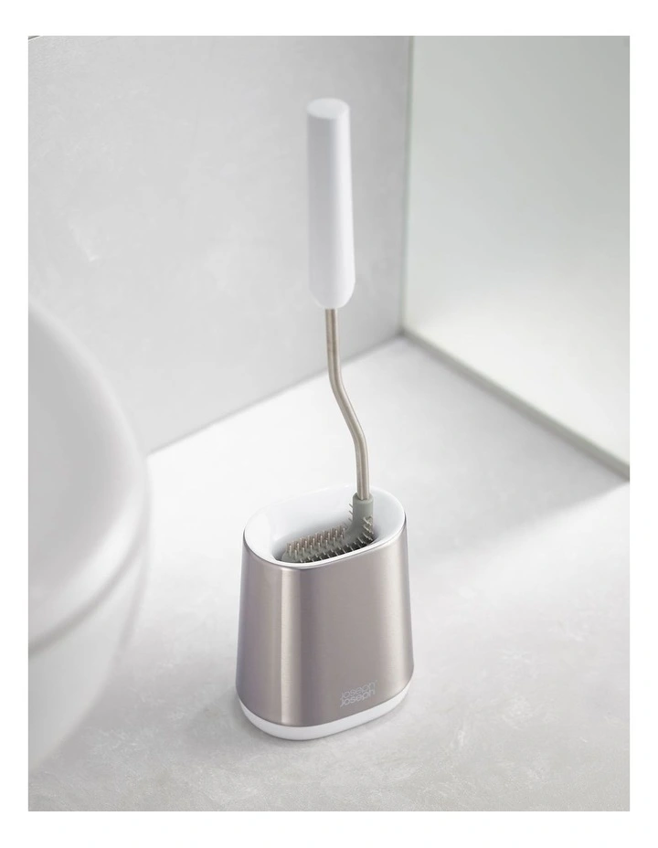 Flex Lite Steel Toilet Brush in White image 3