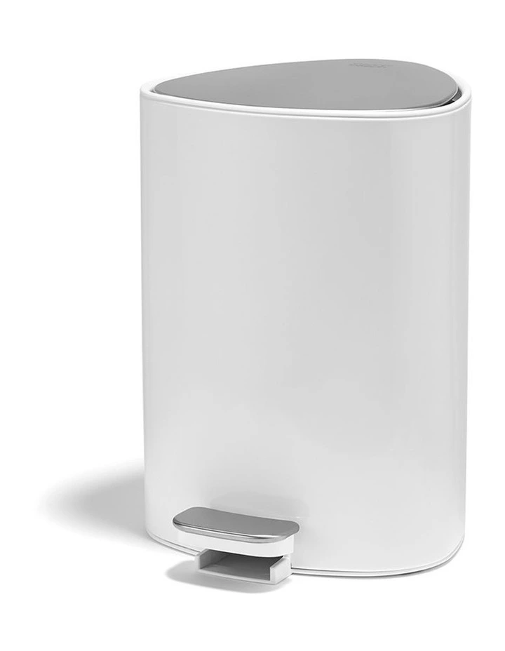 EasyStore 5L Bathroom Bin Gloss White image 1