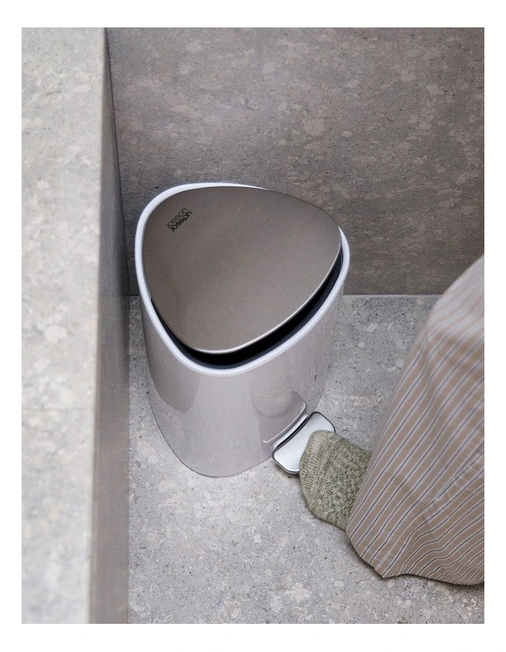 EasyStore 5L Bathroom Bin Gloss White image 4