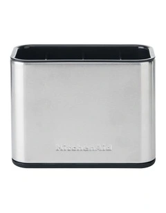 Stainless Steel Sink Brush Caddy in Silver