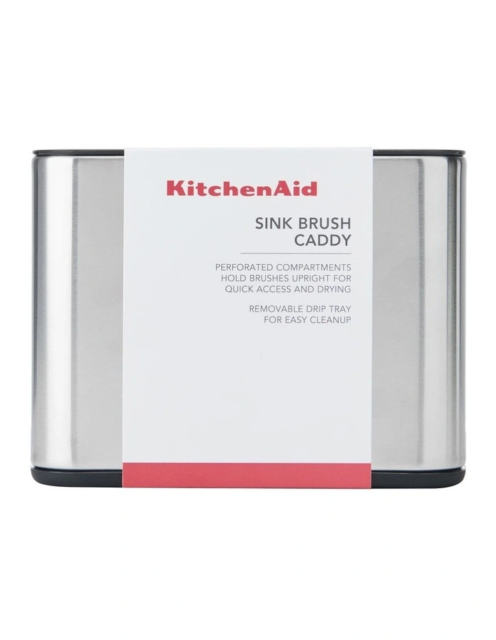 Stainless Steel Sink Brush Caddy in Silver image 7