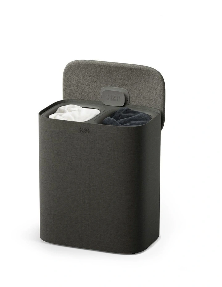 Tota2 Twin 90L Laundry Basket Forest Grey image 1