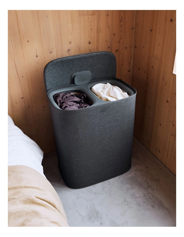 Tota2 Twin 90L Laundry Basket Forest Grey image 2