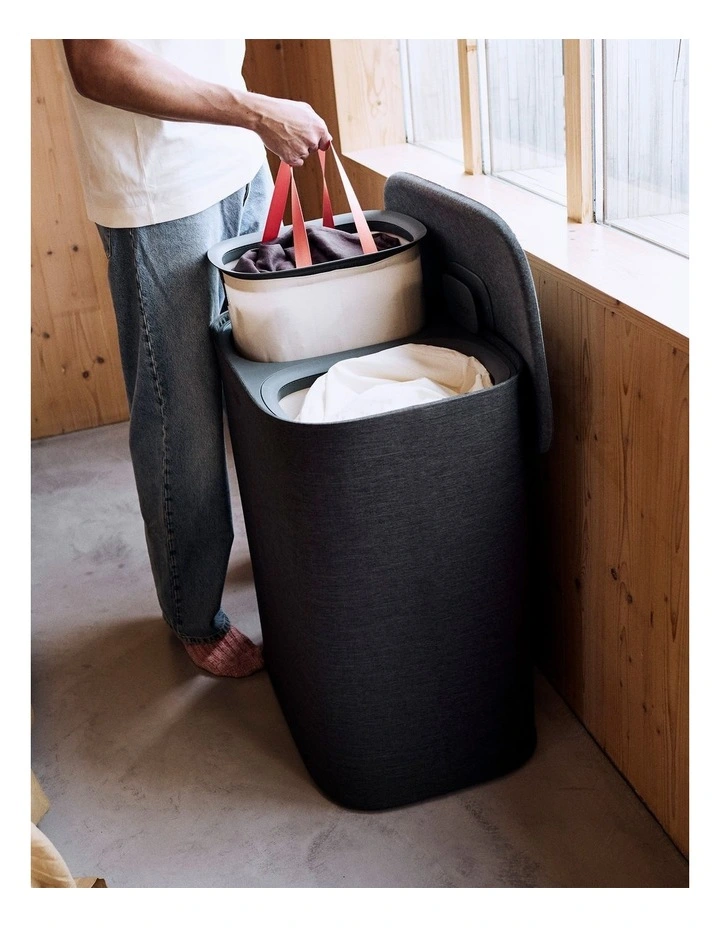 Tota2 Twin 90L Laundry Basket Forest Grey image 3