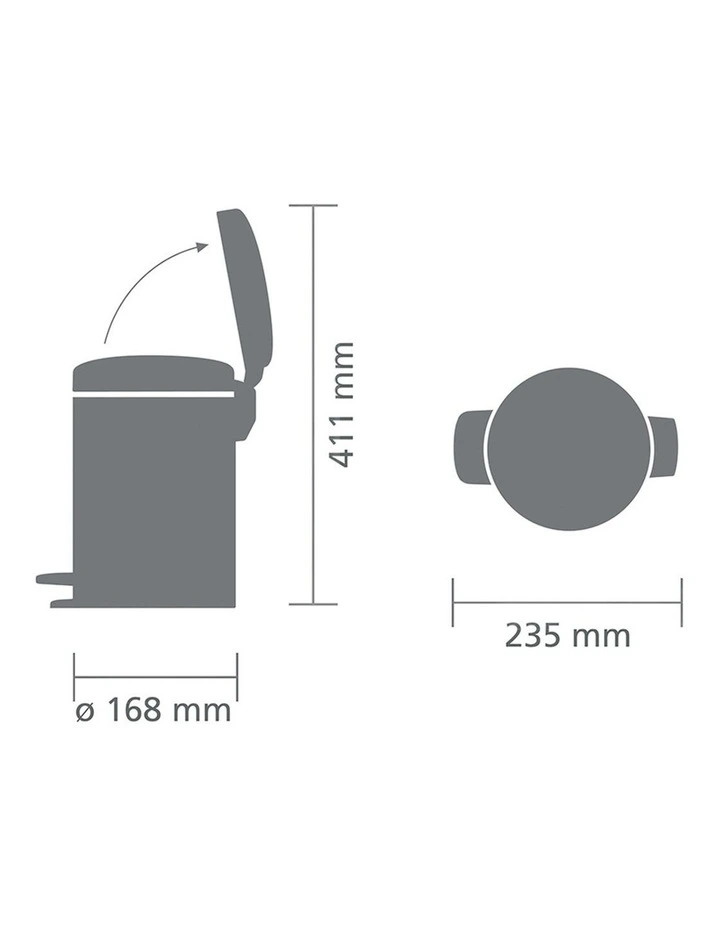 Pedal Bin NewICON 3L Matt Black image 3