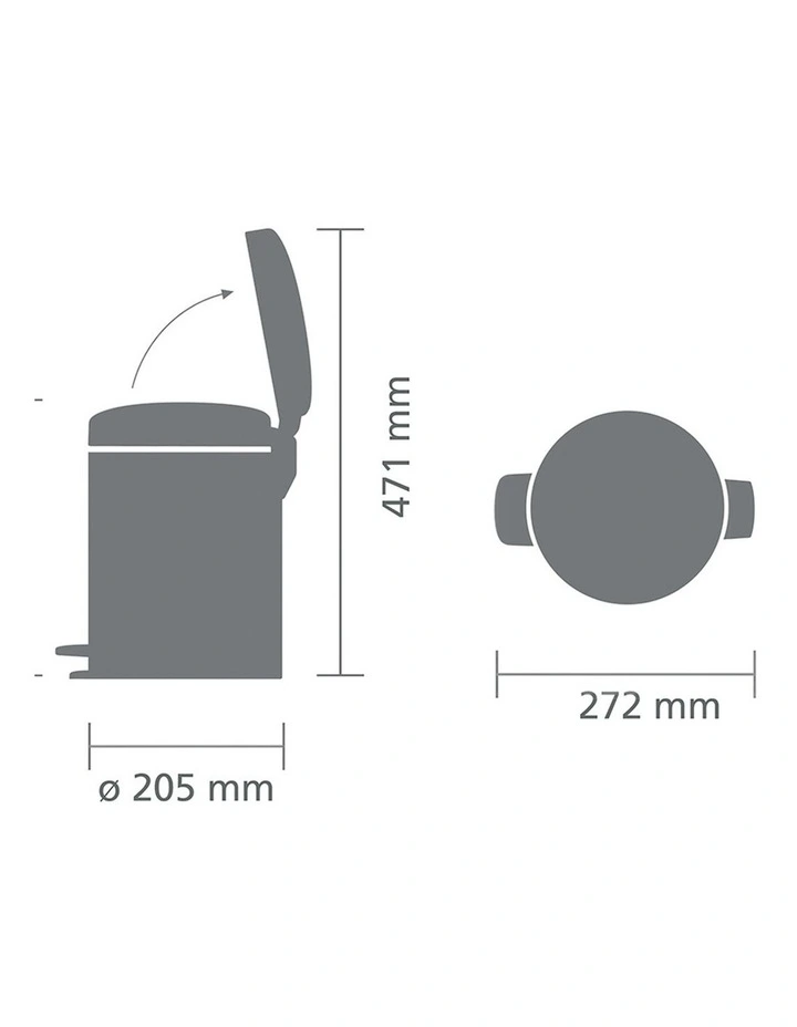 Pedal Bin NewICON 5L White image 3