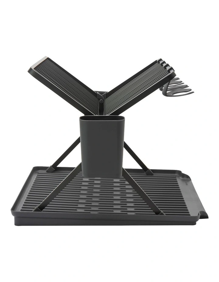 Foldable Dish Drying Rack Large in Dark Grey image 2
