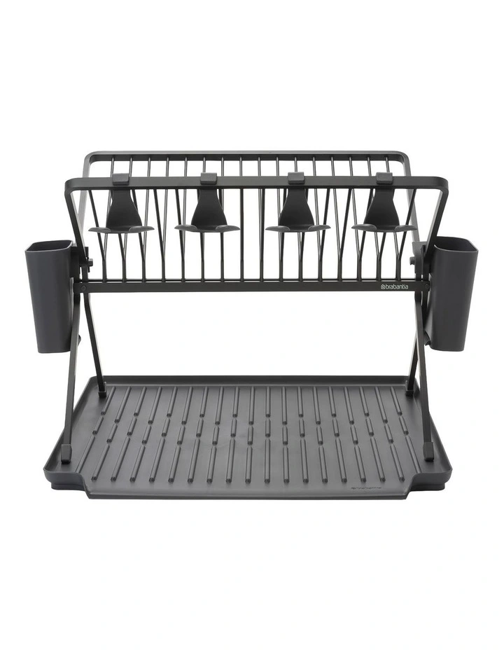 Foldable Dish Drying Rack Large in Dark Grey image 3