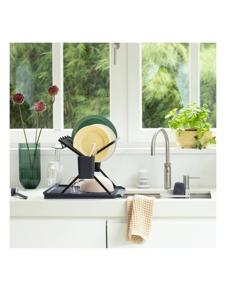 Foldable Dish Drying Rack Large in Dark Grey image 5