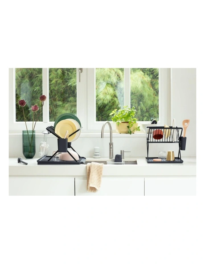 Foldable Dish Drying Rack Large in Dark Grey image 7