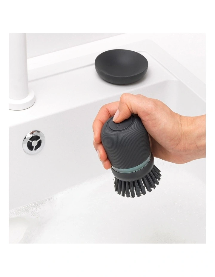 Soap Dispensing Dish Brush Dark Grey image 4
