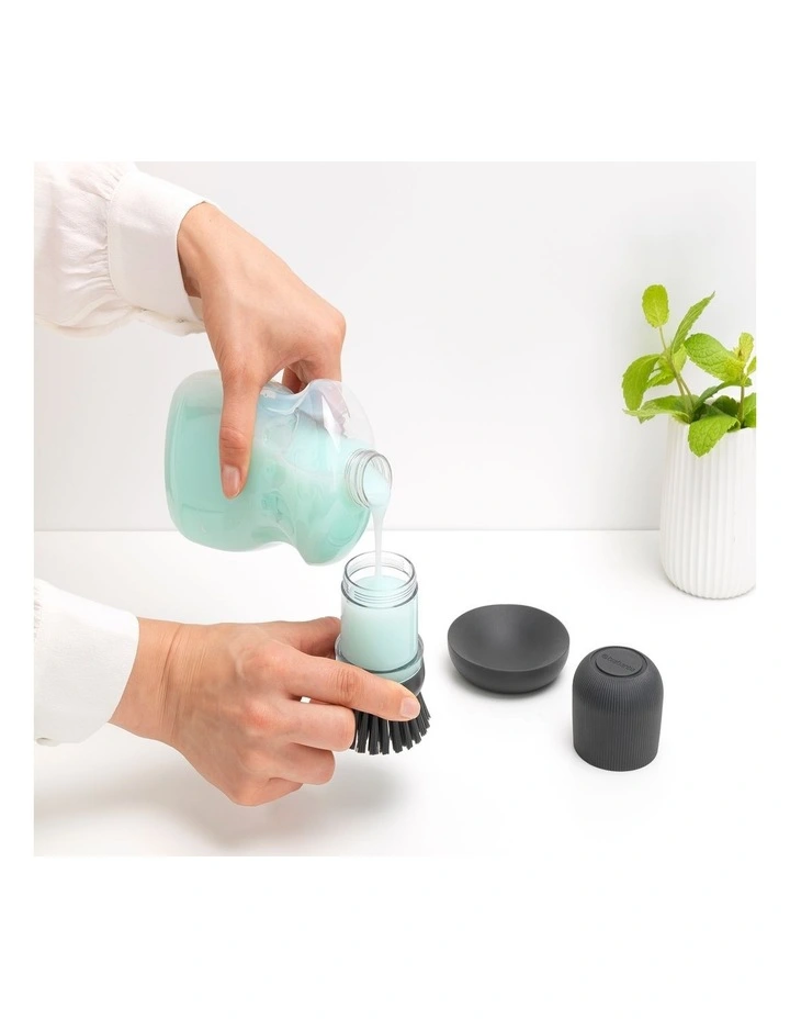 Soap Dispensing Dish Brush Dark Grey image 7