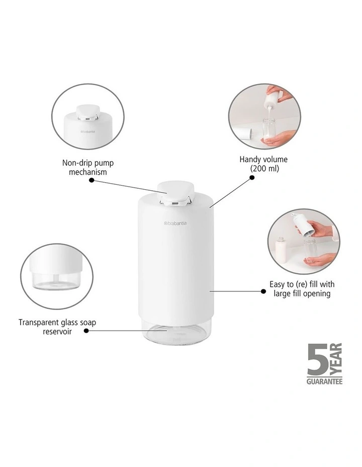 Soap Dispenser 200ml Mineral Fresh Whte image 7