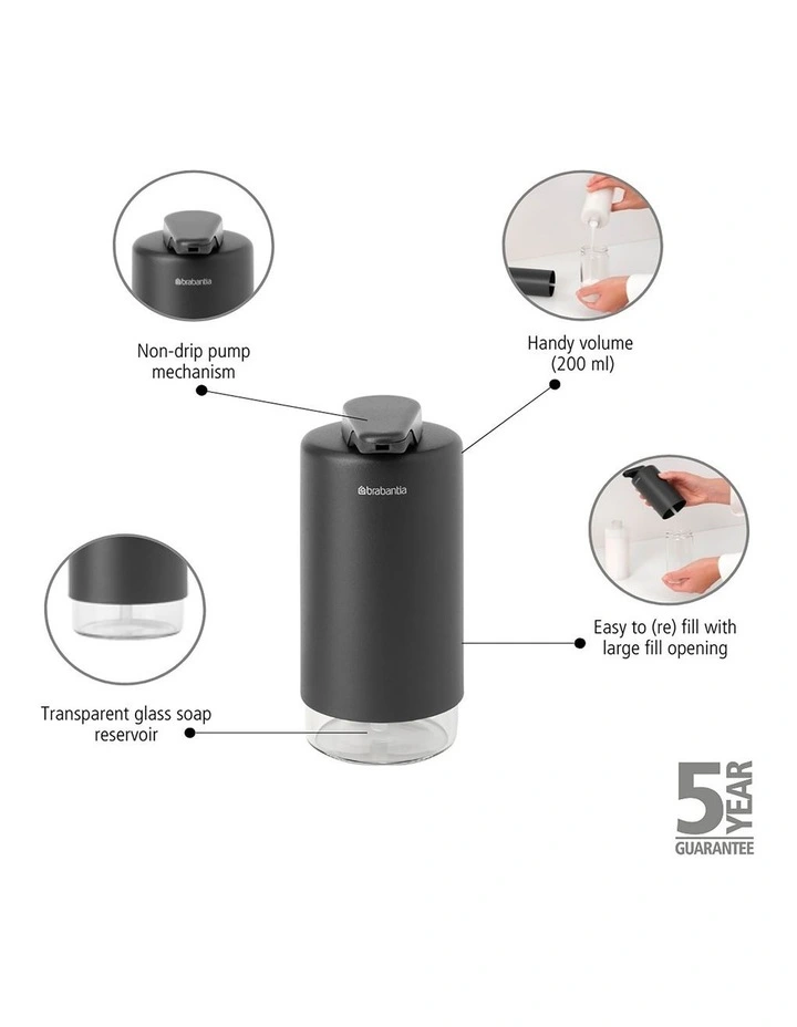 Soap Dispenser 200ml Mineral Infinite Grey image 7