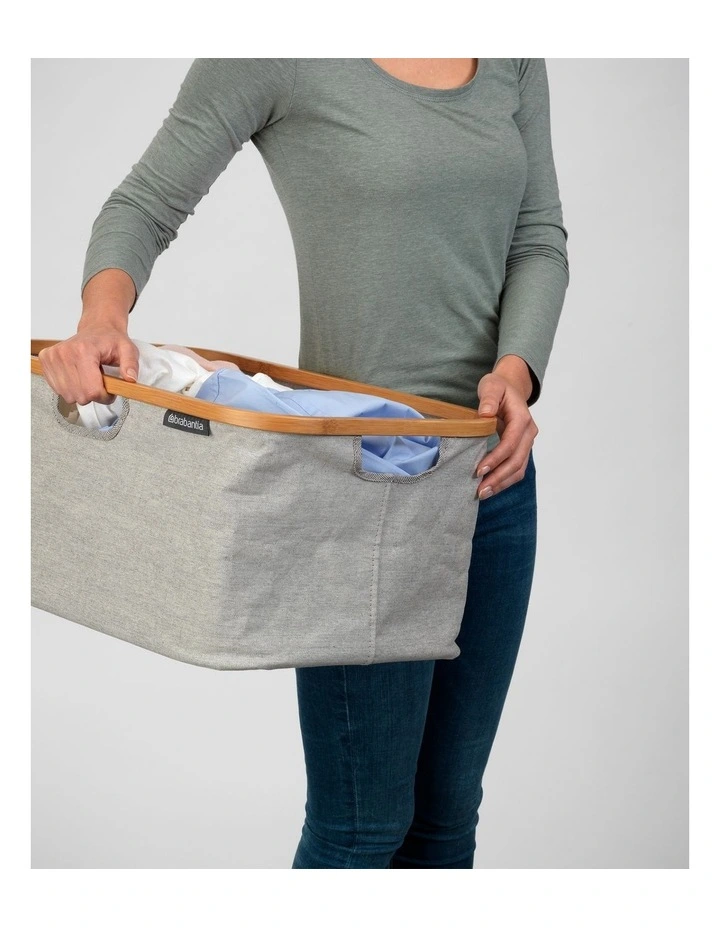 Foldable Laundry Basket 40L Grey image 4