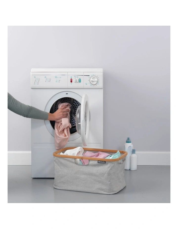 Foldable Laundry Basket 40L Grey image 5