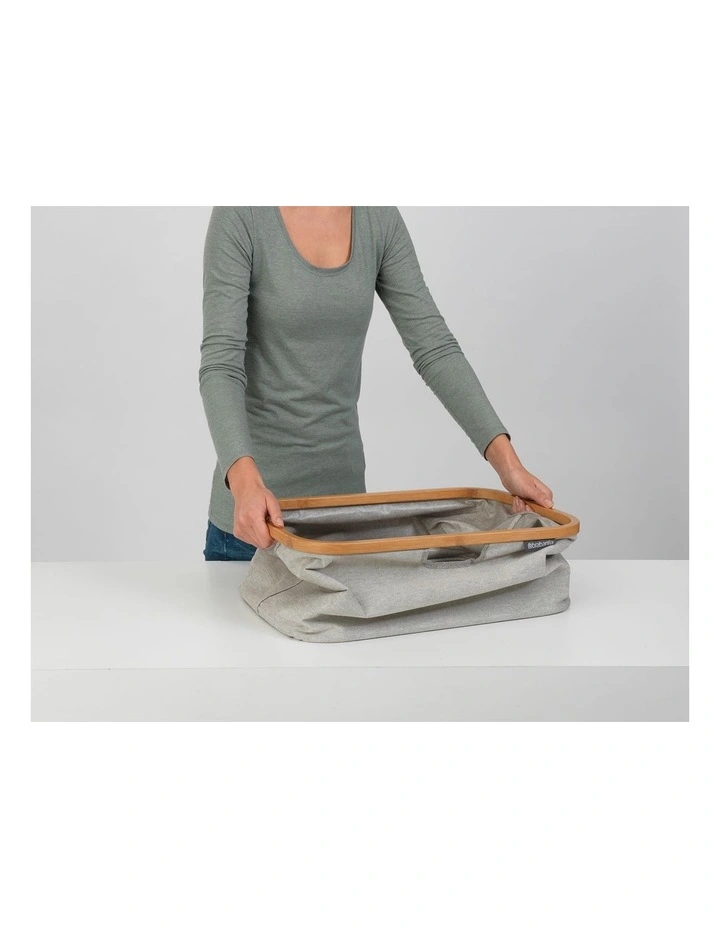 Foldable Laundry Basket 40L Grey image 6