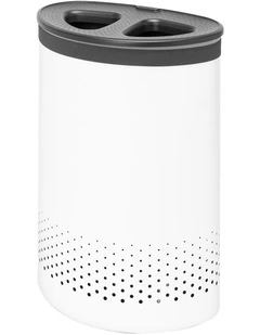 Laundry Bin Selector 55L White with Grey Lid