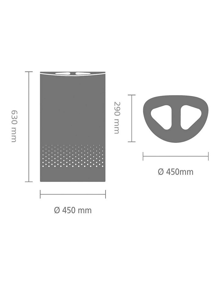 Laundry Bin Selector 55L White with Grey Lid image 4