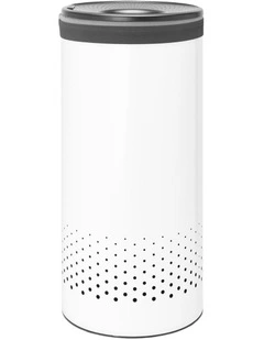 Laundry Bin 35 Litre White with Grey Lid