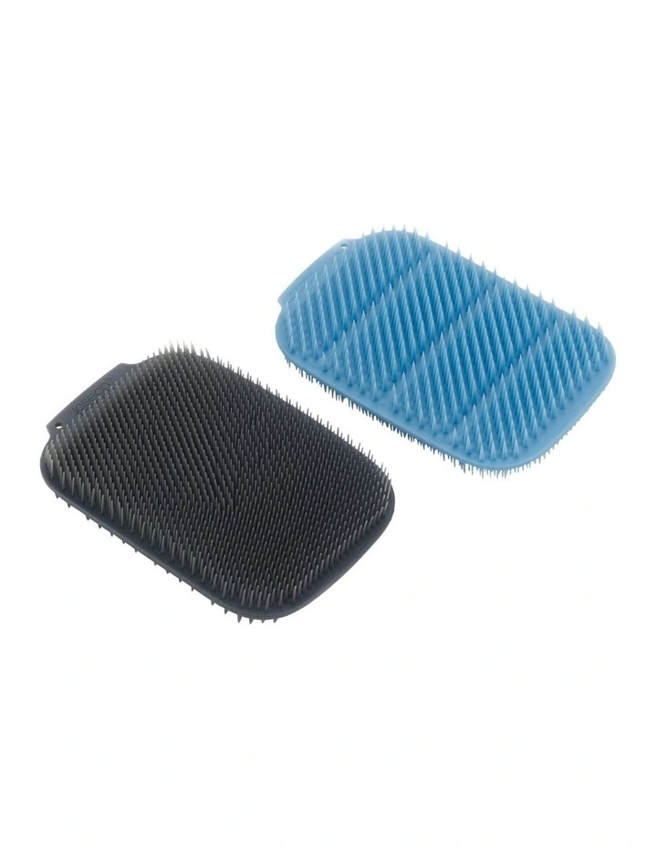 CleanTech Washing Up Scrubber Blue/Grey 2 Pack image 1